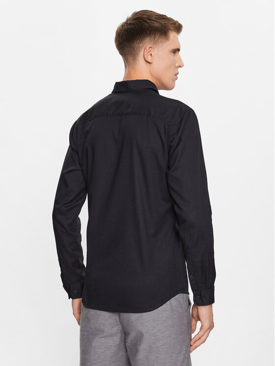 Jack&Jones Jack&Jones Košile Gingham 12181602 Černá Slim Fit