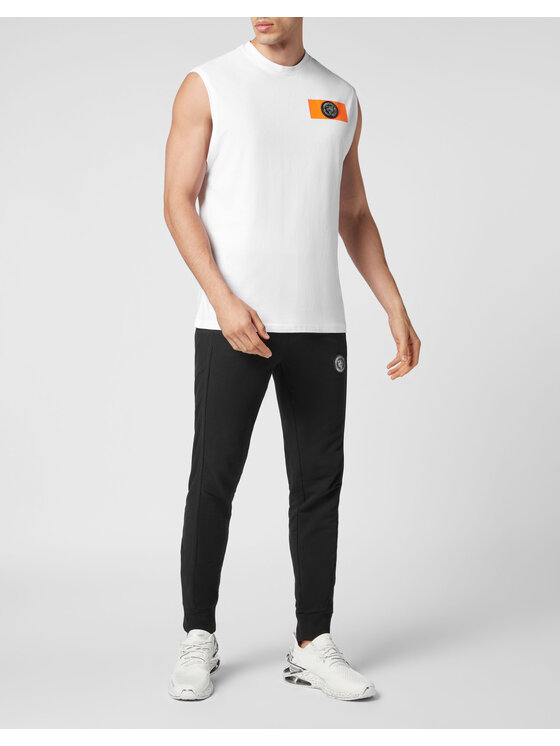 Plein Sport Plein Sport Tank top 8221 Biały Regular Fit