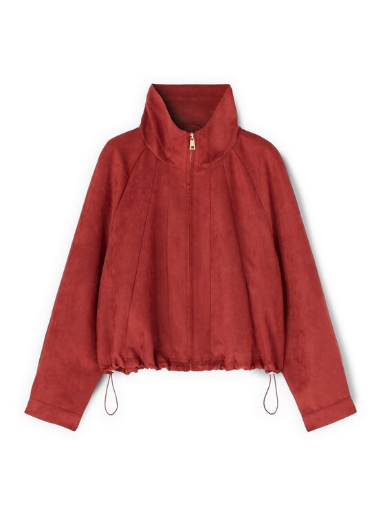 Motivi Motivi Giacca in similpelle R013W000183N026 Rosso Boxy Fit