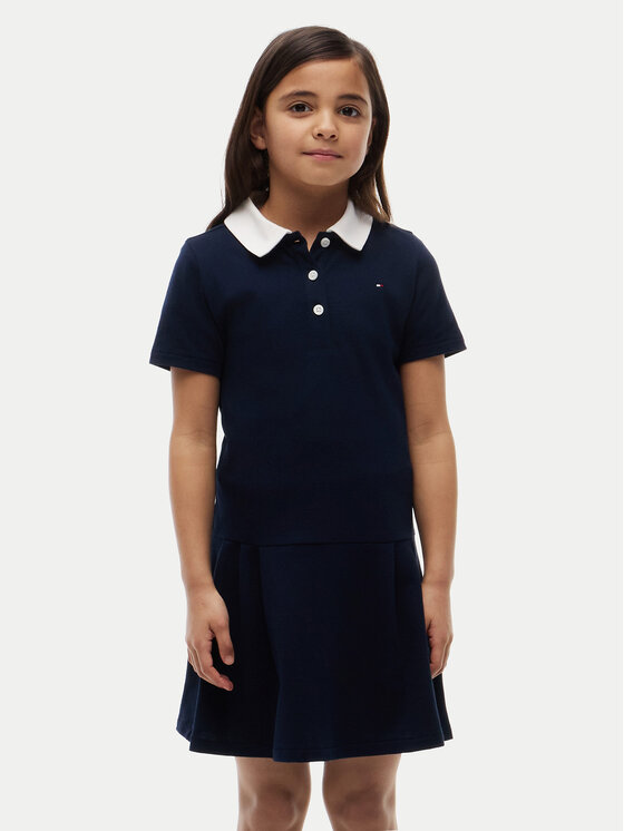 Tommy Hilfiger Tommy Hilfiger Vestito da giorno KG0KG09401 M Blu scuro Regular Fit