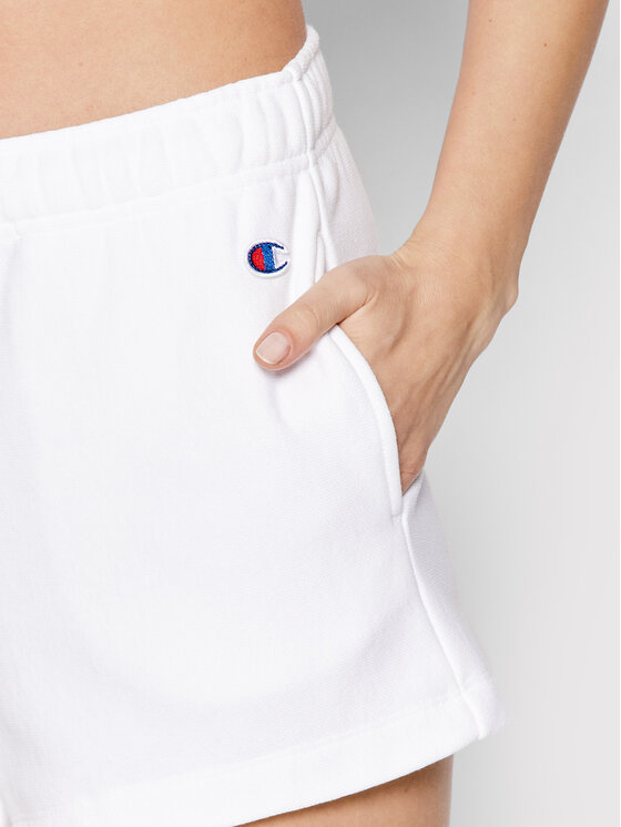 Champion Champion Sportske kratke hlače 115107 Bijela Regular Fit