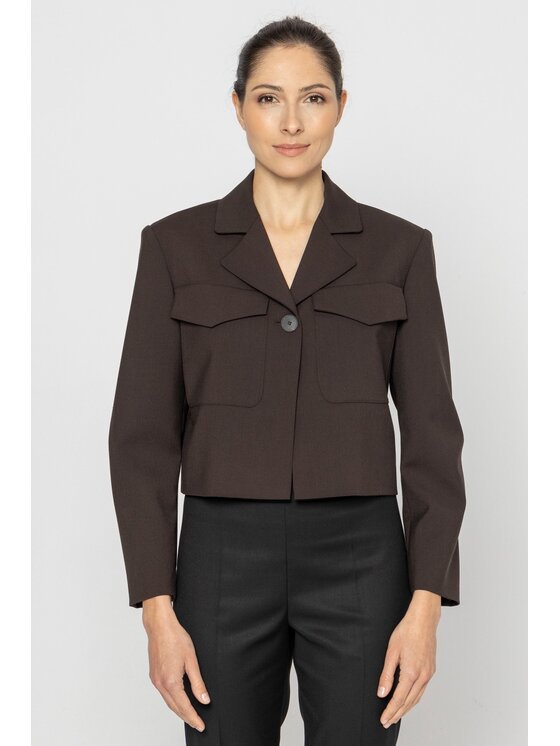 Deni Cler Milano Deni Cler Milano Marynarka W-DC-6066-D5-J1-78-1 Brązowy Loose Fit