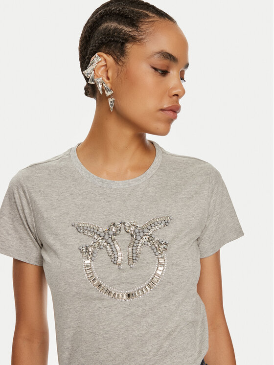 PINKO Pinko Marškinėliai Quentin 100535 A24E Pilka Regular Fit