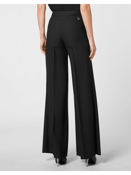 PHILIPP PLEIN PHILIPP PLEIN Spodnie materiałowe 2651 Czarny Flare Fit
