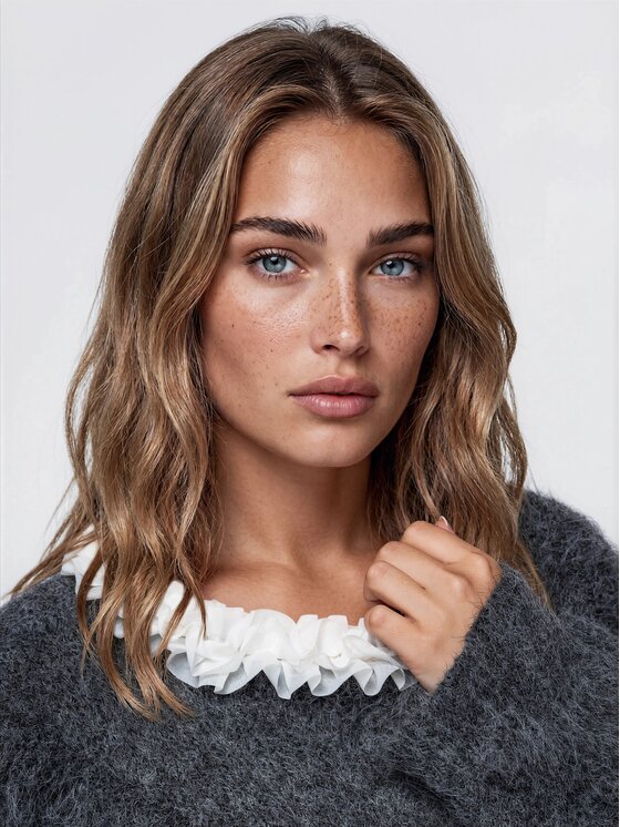 Ombre Ombre Svetr OW-SW-E0074 Šedá Oversize