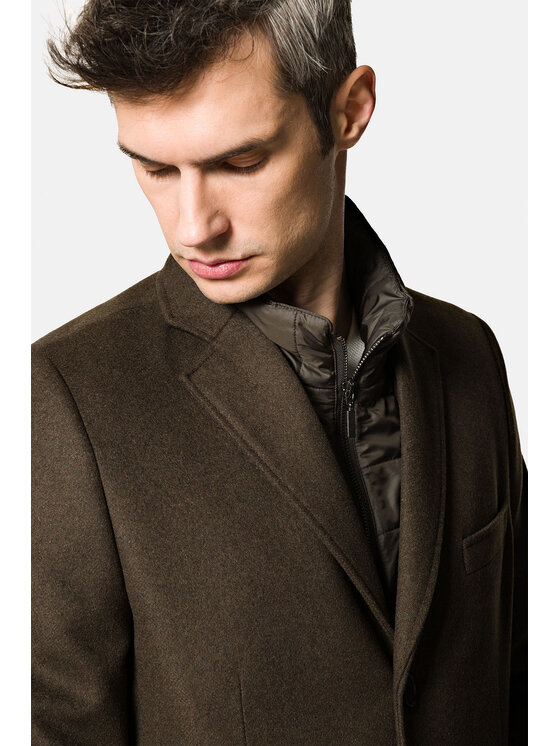 Lancerto Lancerto Płaszcz wełniany Wolfsburg KU054222000013 Zielony Regular Fit