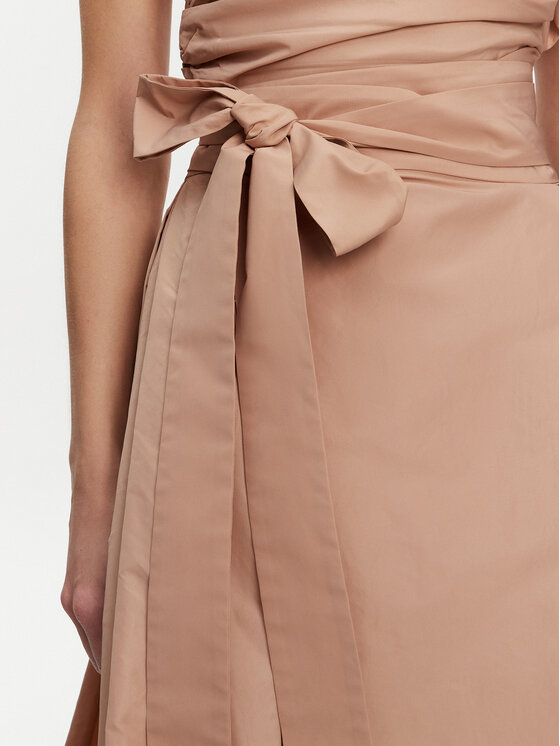 PINKO PINKO Trapézová sukně Taffeta 104913 Y3LE Béžová Regular Fit