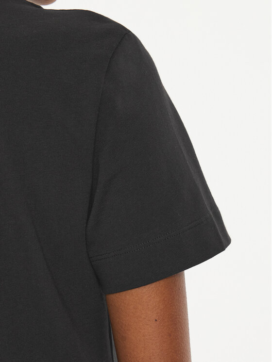 Calvin Klein Jeans Calvin Klein Jeans T-shirt Satin Applique J20J223925 Crna Regular Fit