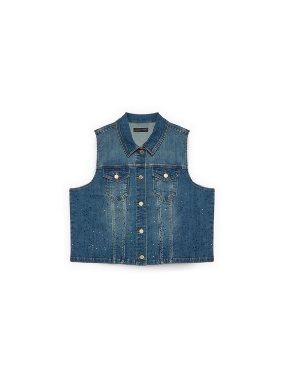 Fiorella Rubino Fiorella Rubino Gilet L403T000064N024 Blu Regular Fit