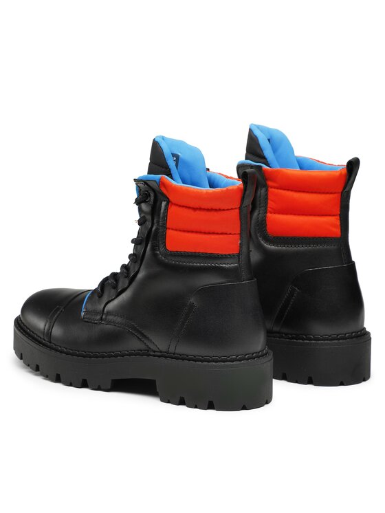 Tommy Jeans Tommy Jeans Turistická obuv Padded Lace Up Heritage EM0EM01063 Černá