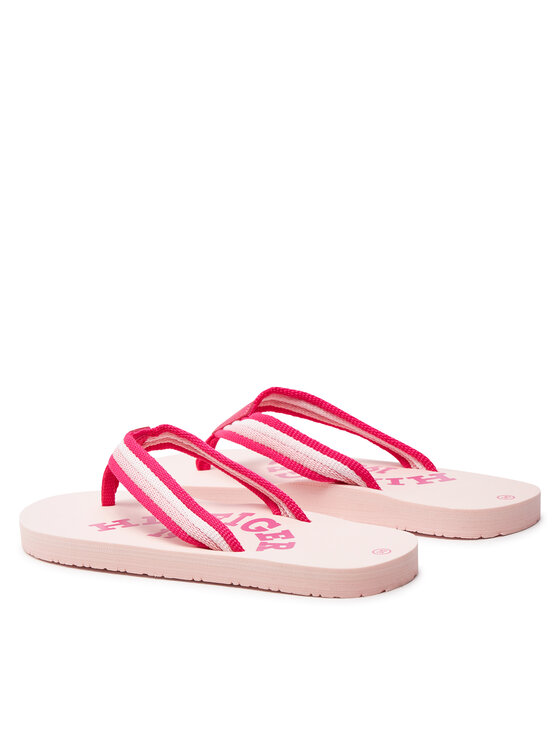 Tommy Hilfiger Tommy Hilfiger Σαγιονάρες Logo Print Flip Flop T3A8-33294-0058 S Ροζ