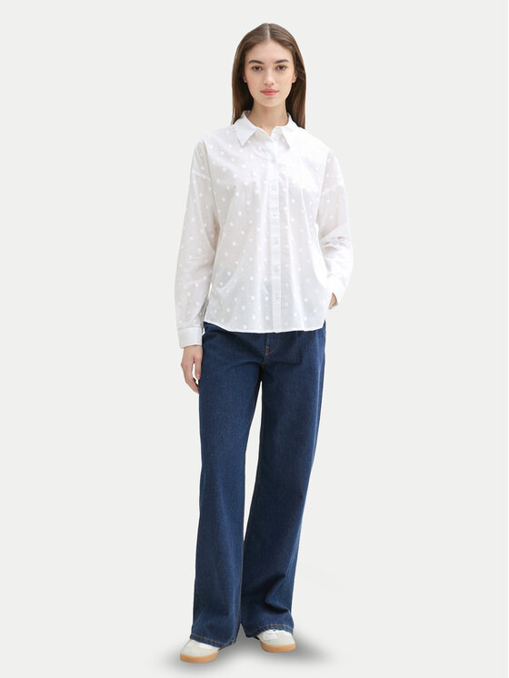 Tom Tailor Denim Tom Tailor Denim Πουκάμισο 1043137 Λευκό Regular Fit