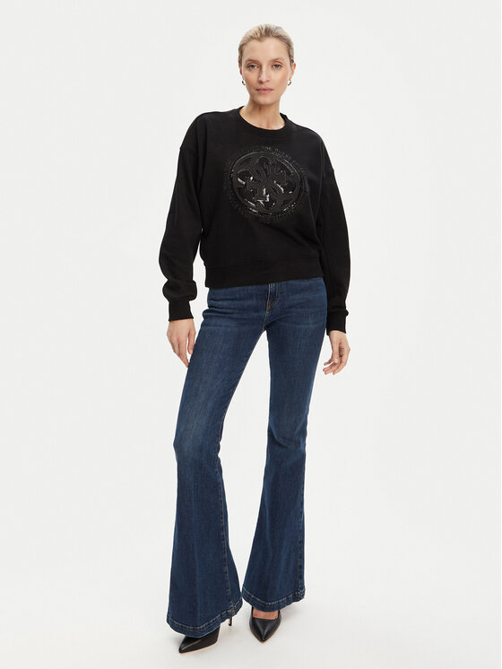 Guess Guess Bluza W5YQ07 KB681 Czarny Regular Fit
