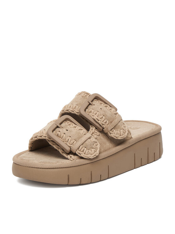 Roxy Roxy Klapki CWBEOB-HY62277-10 Beżowy
