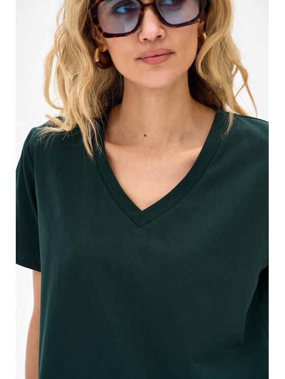 blue shadow blue shadow T-Shirt Mango Zielony Regular Fit