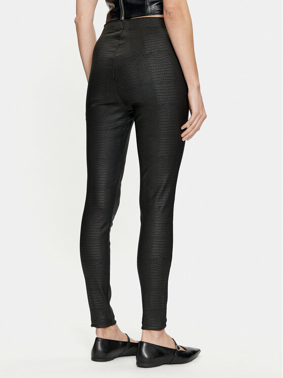 Cream Cream Hose aus Kunstleder Tabea 10610409 Schwarz Slim Fit