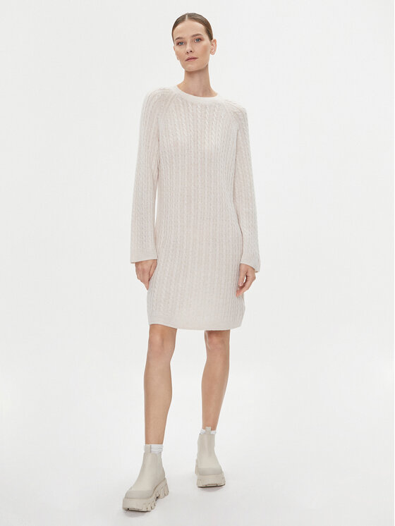 Tommy Hilfiger Tommy Hilfiger Rochie tricotată WW0WW39927 Bej Relaxed Fit
