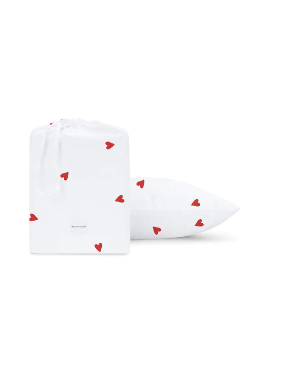 White pocket White pocket Komplet pościeli satynowa Biały
