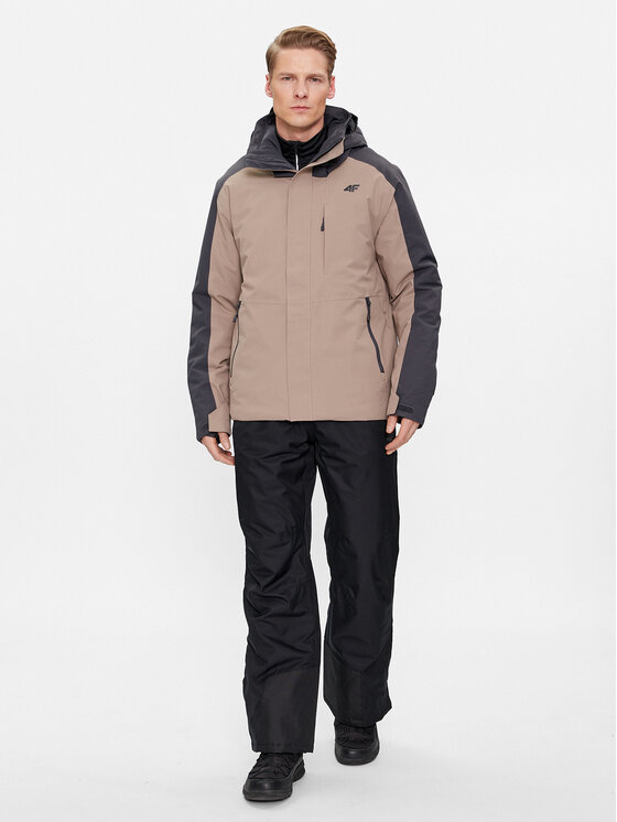 4F 4F Скиорско яке 4FAW23TTJAM347 Сив Regular Fit