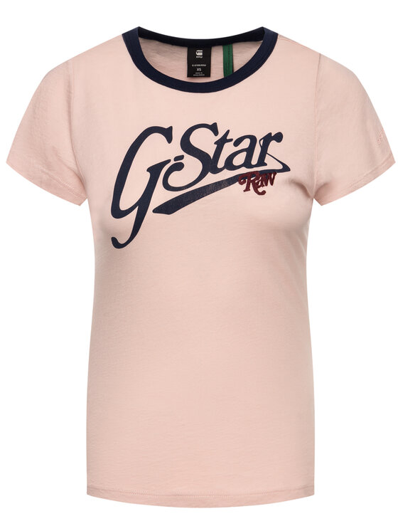 G-Star Raw G-Star Raw Póló D14704-4107-7176 Rózsaszín Slim Fit