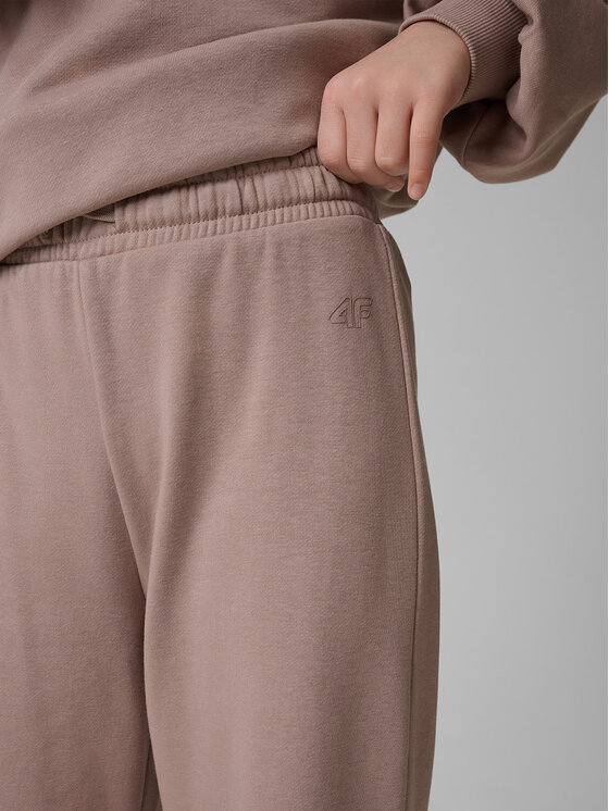 4F 4F Spodnie dresowe BASIC+ Beżowy Regular Fit