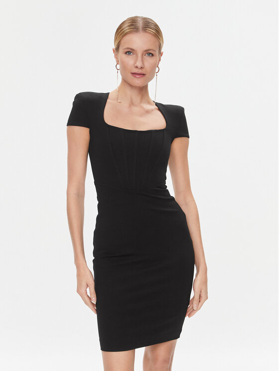 Marciano Guess Marciano Guess Koktejlové šaty 4RGK67 6375Z Černá Slim Fit