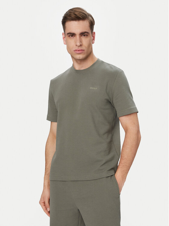 HUGO HUGO Tricou Austin 50532011 Verde închis Regular Fit