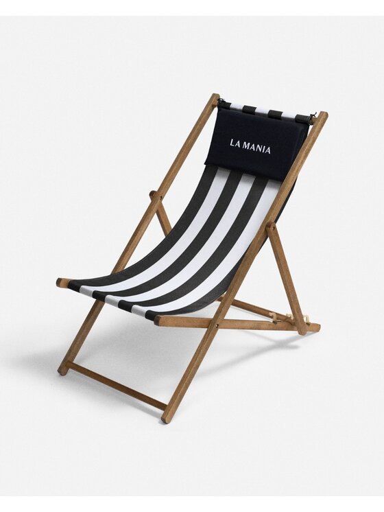 La Mania La Mania Leżak Stripes Czarny