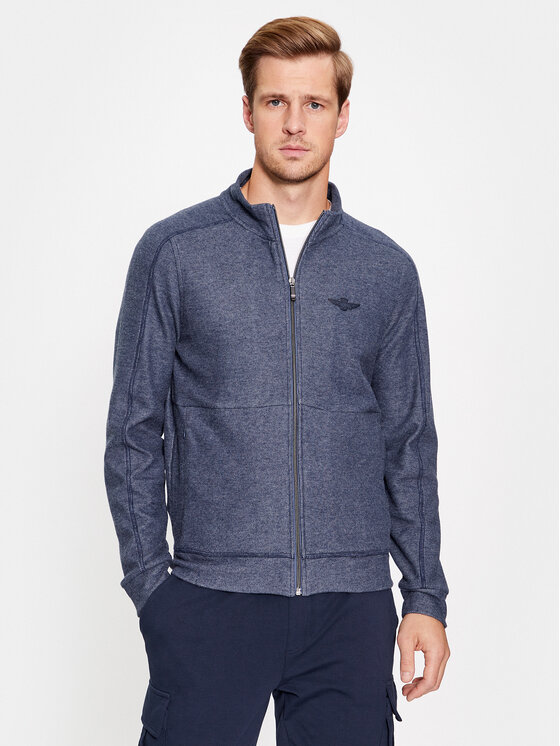 Aeronautica Militare Kardigán 232FE1811F515 Tmavomodrá Regular Fit