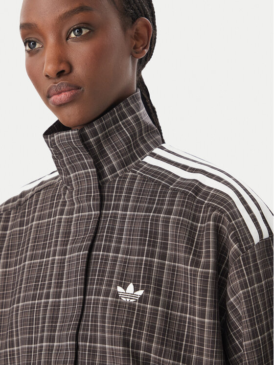 adidas adidas Sweatshirt Blousy Check Track Top LG3953 Braun Regular Fit