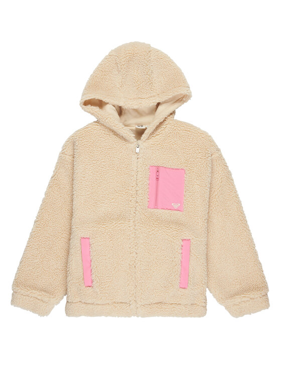 Roxy Roxy Felpa di pile Perfect Cloud ERGJK03138 Beige Relaxed Fit