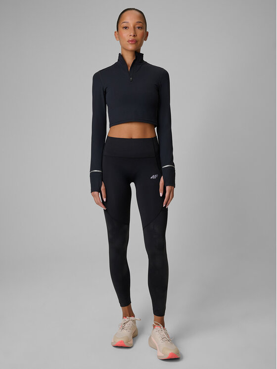 4F 4F Legginsy JOY MOTION Czarny Slim Fit