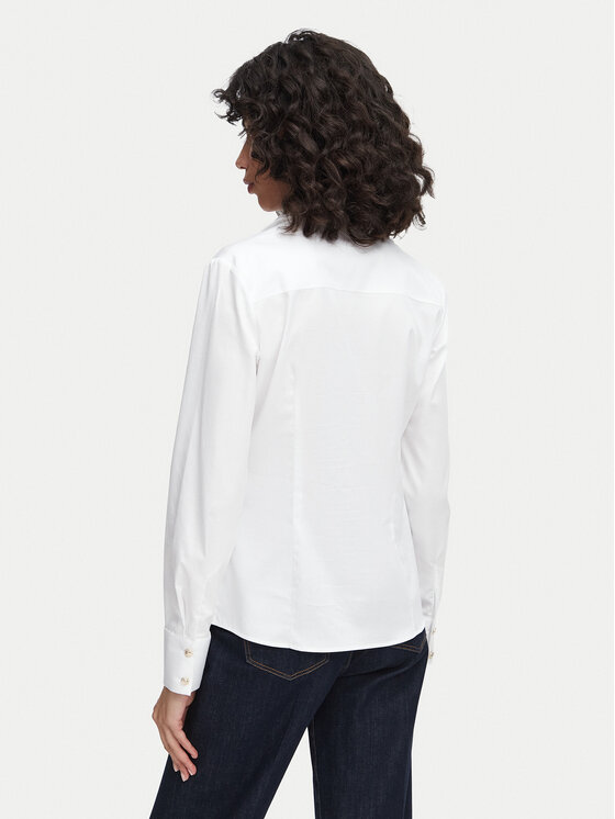 Guess Guess Košeľa W6YH10 W2752 Biela Slim Fit