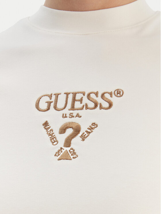 Guess Guess Každodenní šaty V4YK02 KCDH1 Écru Regular Fit
