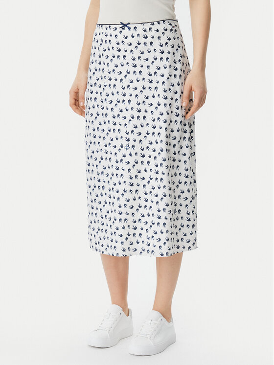 Tommy Jeans Tommy Jeans Спідниця-міді DW0DW20272 Écru Regular Fit