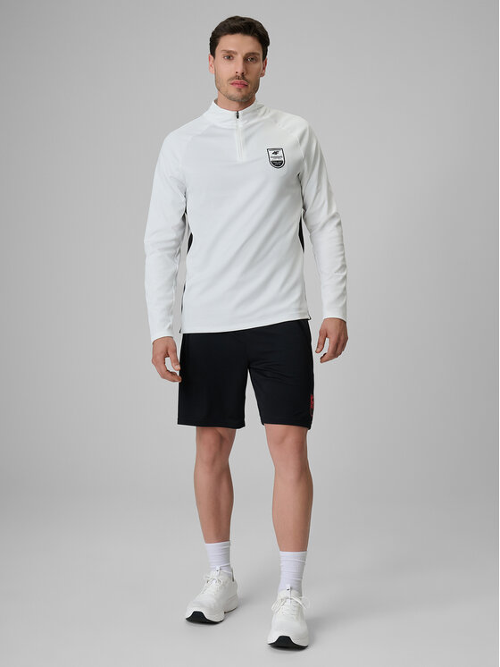 4F 4F Bluza techniczna FOOTBALL Biały Regular Fit