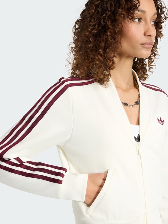adidas adidas Bluza V-NECK SUPERSTAR Biały Slim Fit