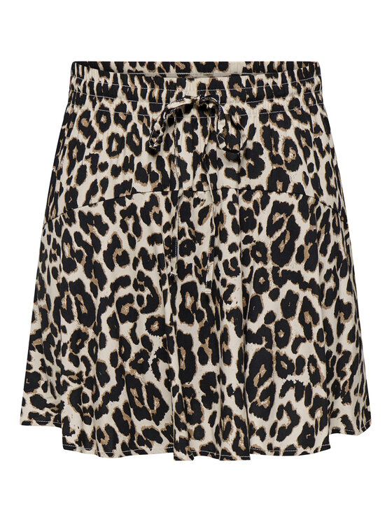 ONLY ONLY Mini suknja 15322967 Smeđa Regular Fit