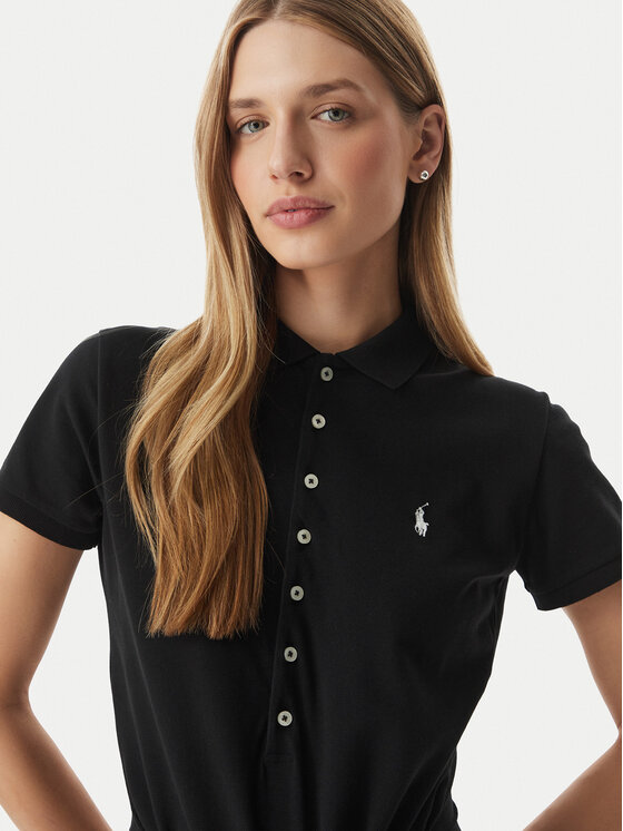 Polo Ralph Lauren Polo Ralph Lauren Každodenní šaty 211A12906002 Černá Regular Fit