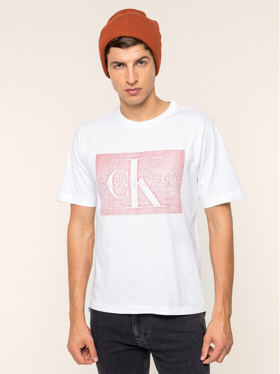 Calvin Klein Jeans Calvin Klein Jeans T-shirt Monogram Box J30J313270 Blanc Regular Fit