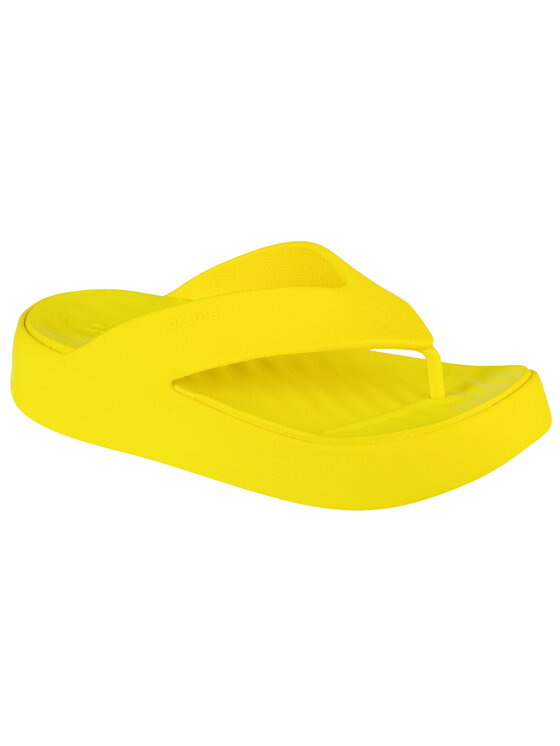 Japonki, rozmiar 37/38, Żółte, Crocs Gataway Platform Flip