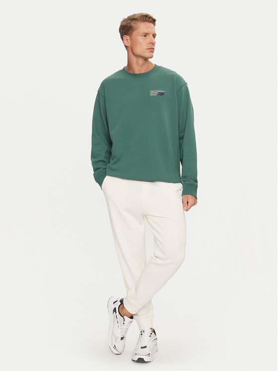 New Balance New Balance Majica dugih rukava Athletics Premium Logo MT41547NUS Zelena Relaxed Fit