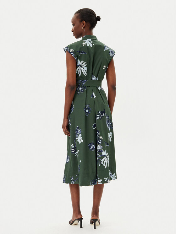 Marella Marella Sukienka koszulowa Pier 2513221372200 Zielony Regular Fit