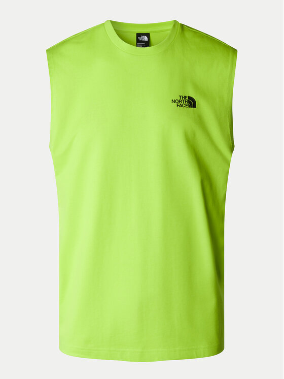 The North Face Tank Top Simple Dome NF0A87R3 Grun Regular Fit Modivo