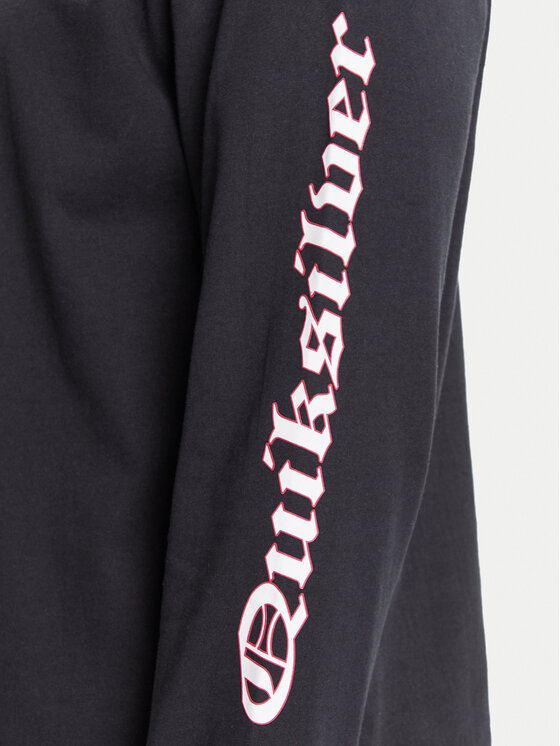 Quiksilver Quiksilver Majica dugih rukava Mercury Old English Ls EQYZT08169 Crna Comfort Fit