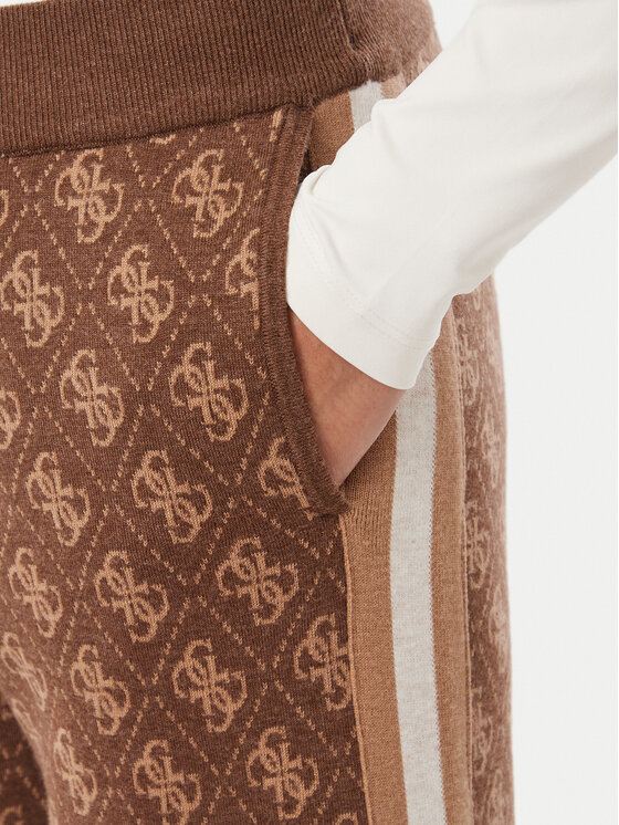 Guess Guess Плетени панталони V6BB01 Z1483 Кафяв Regular Fit