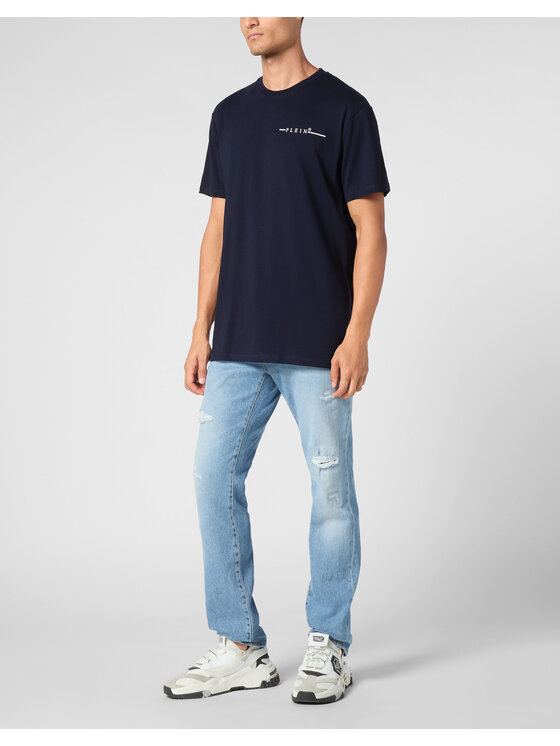 PHILIPP PLEIN PHILIPP PLEIN T-Shirt 9555 Błękitny Regular Fit