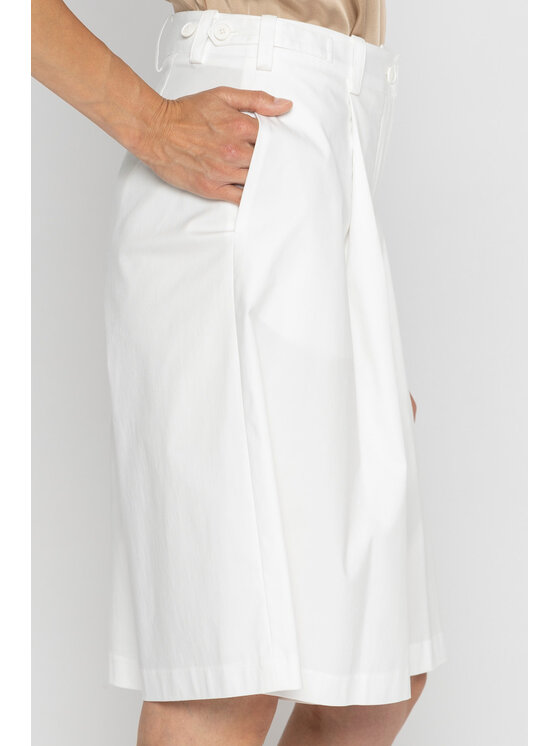 Deni Cler Milano Deni Cler Milano Szorty materiałowe W-DC-5015-D2-N1-10-1 Biały Regular Fit