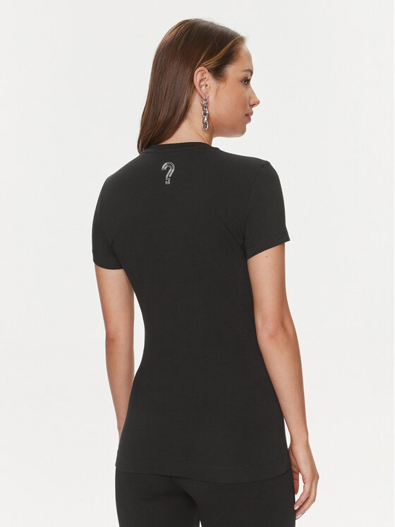 Guess Guess T-krekls Bold W4RI29 J1314 Melns Slim Fit