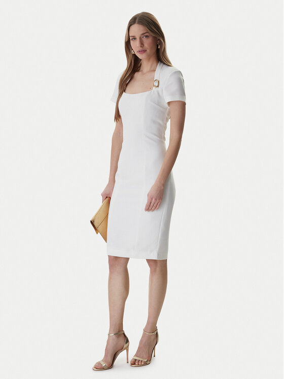 Marciano Guess Marciano Guess Kokteiļkleita 6RGK12 7357A Balts Regular Fit